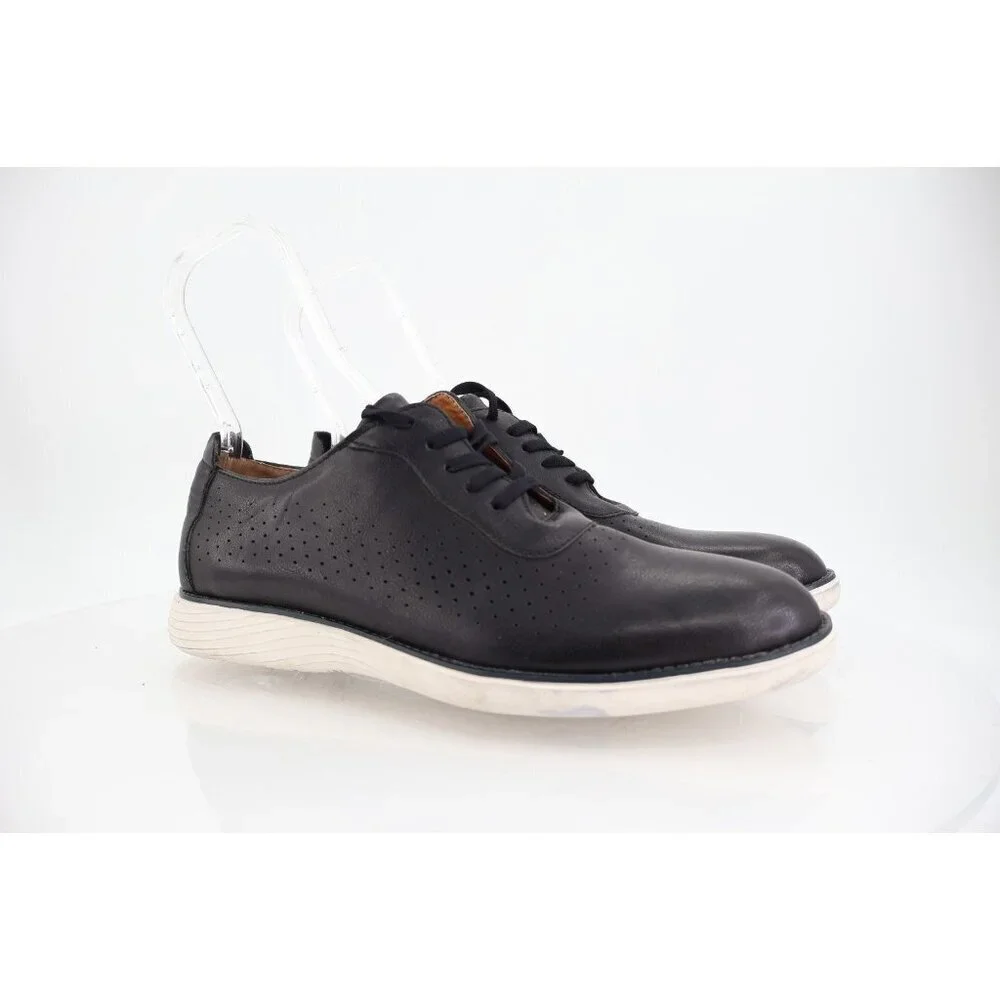 Members Only Men's Grand-02 Sneaker Size 13 Black Lace Up Vegan Shoe